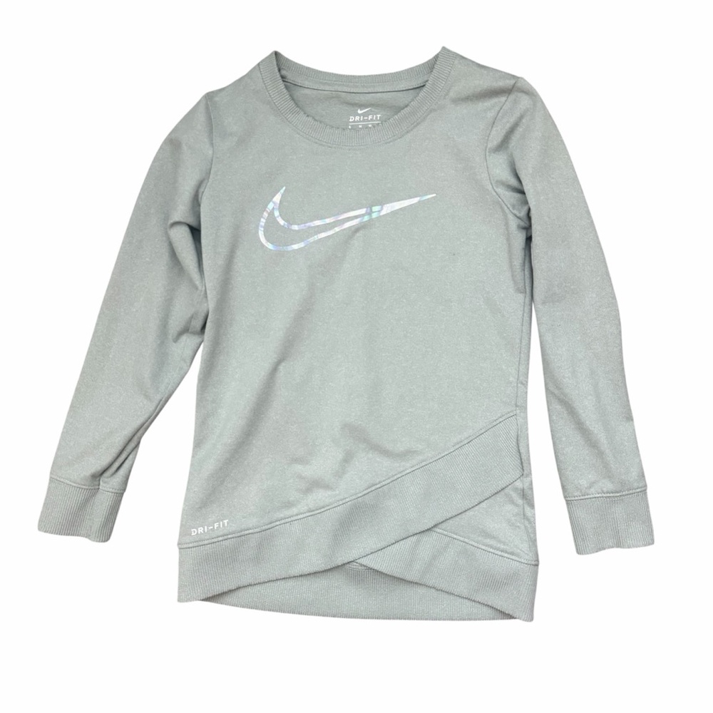 Nike Kids Light Gray Dri-FIT Sweatshirt